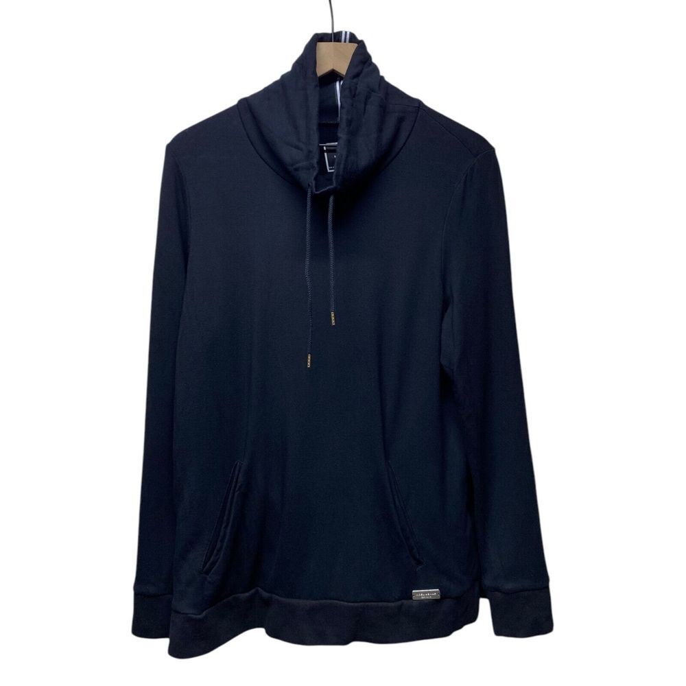 Noel Asmar Equestrian Merino Wool Blend Funnel‎ Neck L Pullover Black Sweatshirt